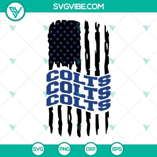 Indianapolis Colts American flag SVG download with Colts football themed SVG images in PNG and DXF formats. Perfect for fans and decor.