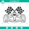 Indy car with checkered flags SVG file for race life, racing SVG download - ideal for digital design projects.