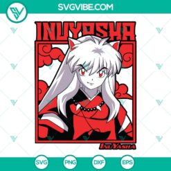InuYasha Manga Series SVG with PNG, DXF, EPS Cut Files - Illustration of InuYasha character design for craft projects and merchandise.