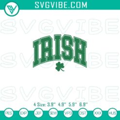 St. Patrick’s Day embroidery file featuring lucky clover design in Irish heritage theme. Ideal for festive crafts.