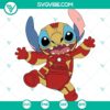 Iron Man Stitch SVG files in a variety of formats for Cricut, featuring Avenger Iron Man design. Suitable for various craft projects.