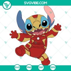 Iron Man Stitch SVG files in a variety of formats for Cricut, featuring Avenger Iron Man design. Suitable for various craft projects.