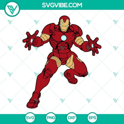 Iron Man SVG bundle with Tony Stark and The Avengers characters for download, superhero vector files.