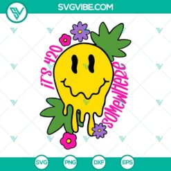 Stoner-themed SVG files with "It's 420 Somewhere" smiley face and drippy design. Perfect for weed enthusiasts.