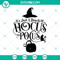 Hocus Pocus-themed SVG cut file with festive Halloween design. Ideal for craft projects and DIY decorations.