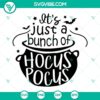 Hocus Pocus SVG file for Silhouette print, in PNG, EPS, DXF formats for crafting projects.