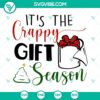 Funny Christmas toilet paper SVG images for download, perfect for the holiday season. Great gag gift idea.