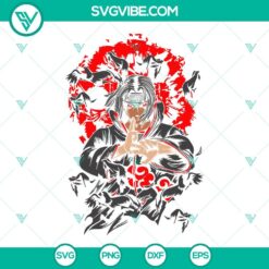 Itachi Uchiha SVG design for Naruto fans, suitable for Cricut projects. EPS, PNG, DXF file formats included.