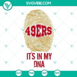 San Francisco 49ers SVG files for NFL football fans, DNA-themed design for download.