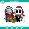 Santa Jack Skellington and Sally Christmas SVG design for download. Perfect for holiday crafting projects.