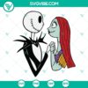 Jack and Sally Nightmare Before Christmas themed SVG, PNG, DXF, and EPS files for Cricut, featuring iconic characters from the movie.