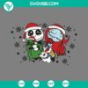 Jack and Sally Santa Claus Christmas SVG with Oogie Boogie, festive holiday design in PNG EPS DXF formats for crafts and projects.
