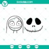 Jack and Sally SVG download with Jack Skellington and Sally Face design. High-quality SVG images perfect for craft projects.