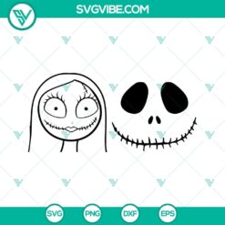 Jack And Sally SVG Download, Jack Skellington SVG Images, Sally Face SVG Image, The