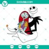 Jack and Sally SVG images with Jack Skellington and Sally characters from Nightmare Before Christmas. High-quality SVG file designs for crafts.