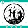 Jack and Sally SVG images with "We're Simply Meant To Be" quote for download in PNG, DXF, and EPS cut file formats.