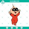 Jack Jack Parr and Incredibles SVG images, Disney superhero baby PNG for digital designs.