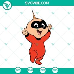 Jack Jack Parr and Incredibles SVG images, Disney superhero baby PNG for digital designs.