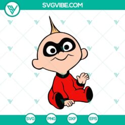 Jack Jack Parr character from The Incredibles baby, SVG download files in PNG, DXF, and EPS formats for digital use.