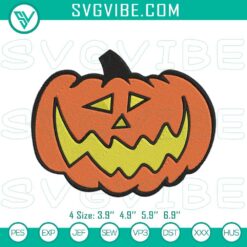 Halloween pumpkin jack o lantern embroidery designs digital file, perfect for spooky crafts.