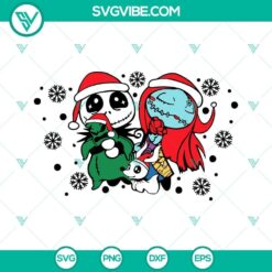 Jack Sally Oogie Boogie Christmas Starbucks Cup Wrap SVG File perfect for DIY crafts. Ideal for Disney and Tim Burton fans.
