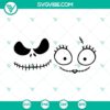 Jack Skellington and Sally's face digital SVG download with A Nightmare Before Christmas theme, ideal for Halloween crafts and decorations.