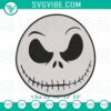Jack Skellington face embroidery designs featuring Nightmare Before Christmas face pattern, black and white spooky theme.