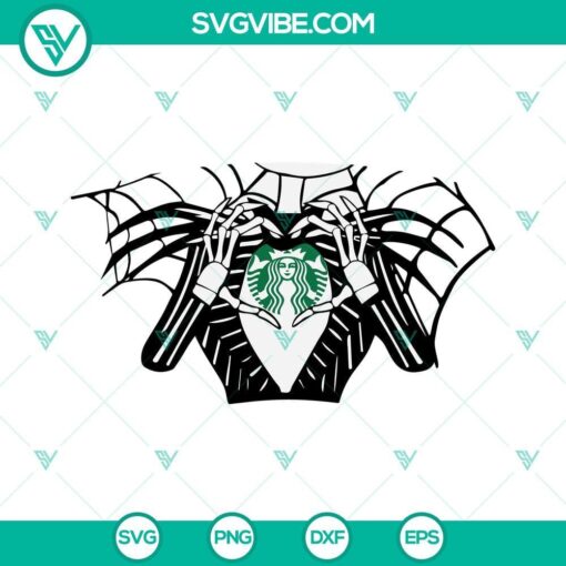 Jack Skellington full wrap design SVG for Starbucks cold cup. Ideal for Halloween fans. Instant digital download for DIY projects.
