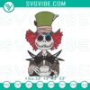 Jack Skellington Mad Hatter Halloween Embroidery Design, spooky crossover digital file for Halloween crafts.