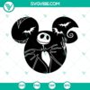 Jack Skellington Mickey Ears SVG download, inspired by The Nightmare Before Christmas. Perfect for Disney fans and Halloween enthusiasts.
