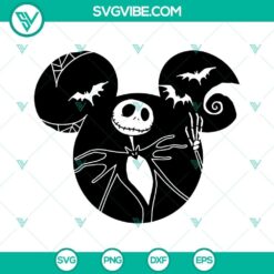 Jack Skellington Mickey Ears SVG Download, The Nightmare Before Christmas