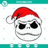 Jack Skellington Santa Claus hat SVG file with Nightmare Before Christmas images in PNG, EPS, and DXF formats. Great for holiday crafting.