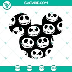 Jack Skellington SVG Image, Mickey Head The Nightmare Before Christmas