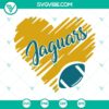 Jacksonville Jaguars heart-shaped SVG design with team logo and football motif, perfect for NFL fans and craft projects.