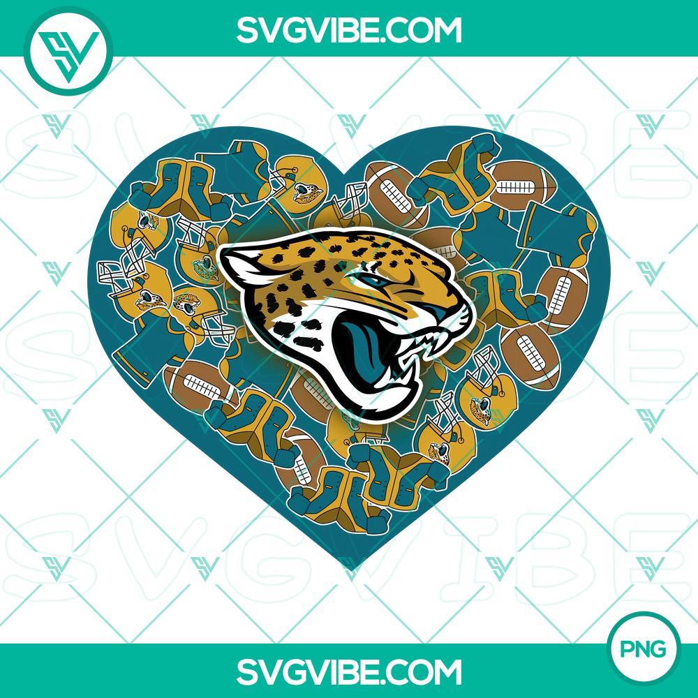 Jacksonville Jaguars Heart Valentine PNG File File Designs Jacksonville Jaguars heart Valentine PNG file design, perfect for NFL fans and sports-themed Valentine's Day projects.