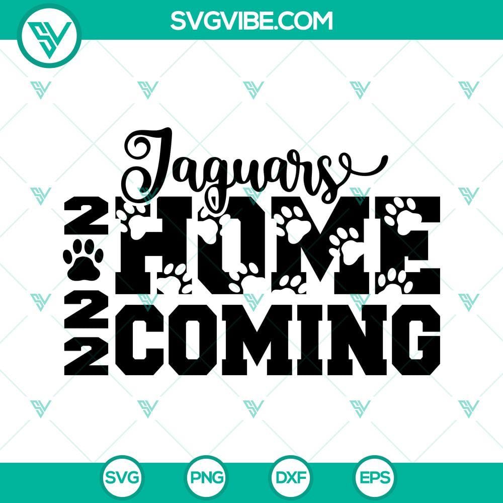 Jaguars Homecoming 2022 SVG DXF EPS PNG Cricut Silhouette Jaguars Homecoming 2022 SVG images for Cricut and Silhouette, available in DXF, EPS, and PNG formats. Ideal for crafting projects.