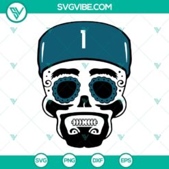 Jalen Hurts Sugar Skull SVG File, Philadelphia Eagles SVG Image PNG DXF EPS