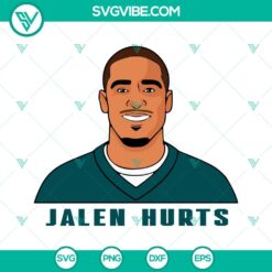Jalen Hurts SVG download with Philadelphia Eagles player design, Hurts So Good SVG files for football fans, digital image for crafting.