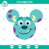 James P Sullivan and Sulley from Monsters Inc Mouse Ears SVG File suitable for crafting projects in PNG and DXF formats.