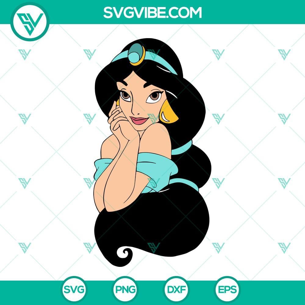 Jasmine SVG, Aladdin SVG, Jasmine Clipart, Jasmine Princess SVG Jasmine and Aladdin princess clipart in SVG files for download. Perfect for Disney-themed projects.