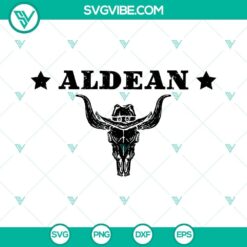 Jason Aldean Bullhead SVG featuring Western cowboy theme, perfect for country music fans.