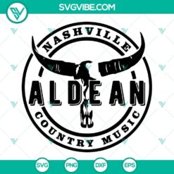 Jason Aldean SVG Files Bundle, Aldean Bull Skull SVG Download, Country Music SVG Image 4