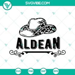 Jason Aldean SVG File with Cowboy Hat and Country Music Theme for crafting projects.