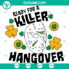 Jason Voorhees St Patrick's Day SVG with shamrock, perfect for Cricut. Horror character SVG for a killer hangover design. Download now!