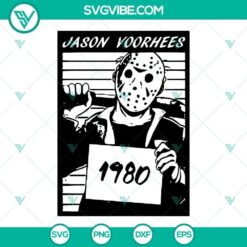 Jason Voorhees Friday the 13th SVG download, perfect for Halloween crafts, horror movie fanatics.