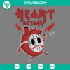 Jason Voorhees Valentine SVG, heart attack design for horror fans, available in PNG, EPS, and DXF formats.