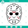 Jason Voorhees Mask SVG Download with Friday The 13th and Camp Crystal Lake themes, digital design template for horror fans.