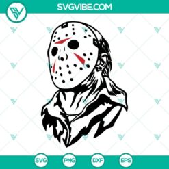 Jason Voorhees SVG Download featuring a Friday The 13th design perfect for Halloween. Horror movie-themed digital graphic.