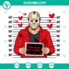 Jason Voorhess Valentine SVG file with Jason mask horror character design, perfect for horror fans and Valentine's Day projects.