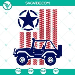 Jeep American Flag SVG Files, Patriotic 4 Wheeler Truck Off Road SVG Files,